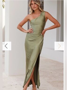 NWT- Billy J- Victoria Maxi Dress in Olive - US Size 2 (AU Size 6)